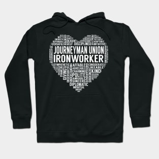 Journeyman Union Ironworker Heart Hoodie